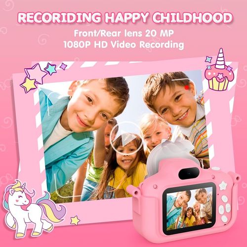 APARAT CYFROWY DLA DZIECI Dziecka Fotograficzny RÓŻOWY JEDNOROŻEC na Arena.pl