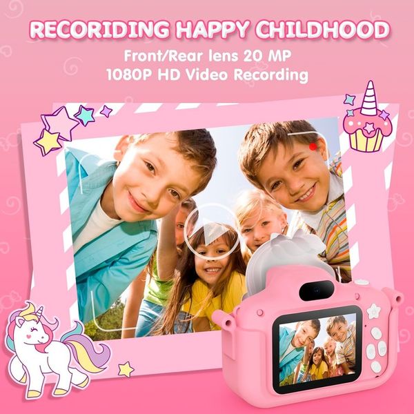 APARAT CYFROWY DLA DZIECI Dziecka Fotograficzny RÓŻOWY JEDNOROŻEC zdjęcie 4