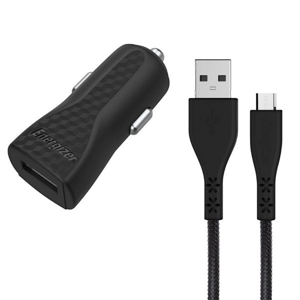 Energizer HardCase - Ładowarka samochodowa USB-A 1A + Kabel Micro USB (Czarny) zdjęcie 1