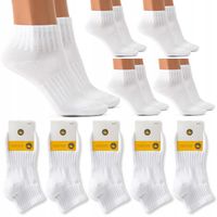 BAWEŁNIANE skarpetki BIAŁE BEZSZWOWE stopki damskie COMBED COTTON