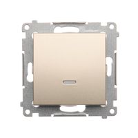 Simon54 Łącznik jednobiegunowy podświetlany DW1L.01/44 złoty