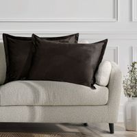 Zestaw 2 poszewek welwetowych z falbaną SIDE 50x70 brązowa AmeliaHome