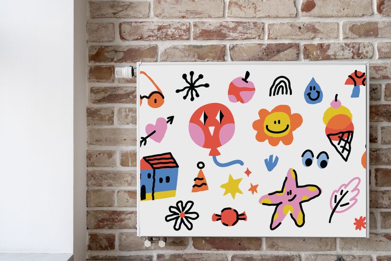 MATA Magnetyczna Na Grzejnik Kolorowe Postacie Komiks 90cm x 60cm zdjęcie 6