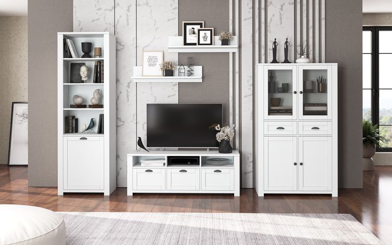 MONE R REGAŁ DO SALONU  1D BIAŁY zdjęcie 4