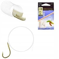 Haczyki WIĄZANE AJI Przypony GOTOWE 10 SZT r 10