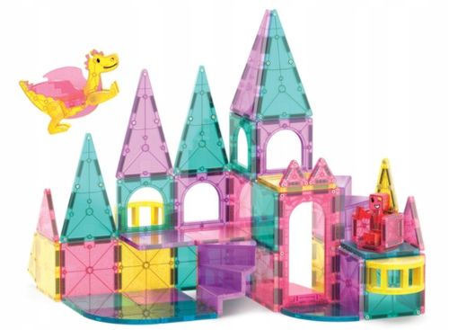 MAGNA-TILES Klocki MAGNA-TILES Klocki Magnetyczne Zamek DLX 48 el. na Arena.pl