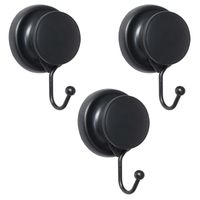 Komplet haczyków łazienkowych na ręcznik czarny mat 3 szt - Yoka