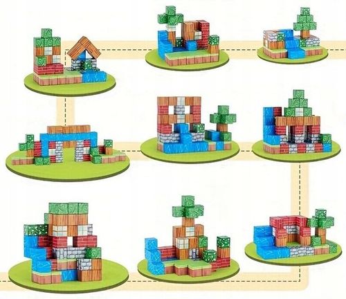KLOCKI MAGNETYCZNE KOSTKI Sześciany Konstrukcje 3D 312 elementów na Arena.pl