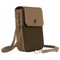 Mini torebka portfel ze skory ekologicznej z ozdobnym panelem