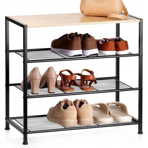Regał PÓŁKA BUTY obuwie szafka organizer duży stojak 4-poziomowy na Arena.pl