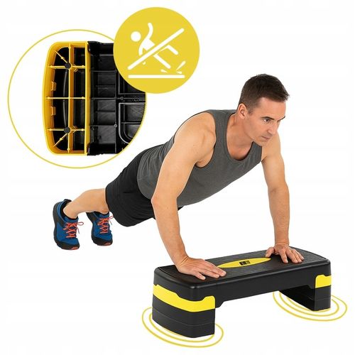 STEP SCHODEK DO ĆWICZEŃ DO AEROBIKU FITNESS 3 STOPNIOWY REGULOWANY SOLIDNY na Arena.pl
