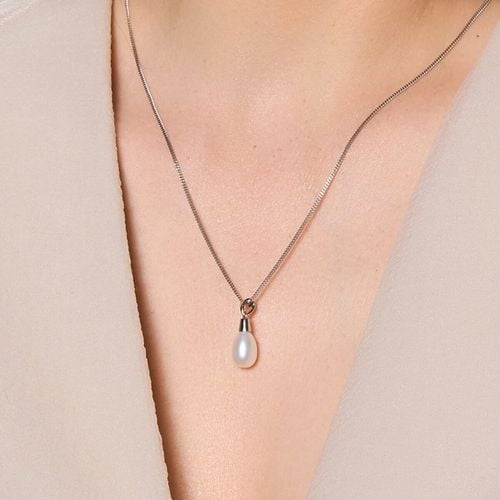 perła ze srebrem - wisiorek próba 925 na Arena.pl