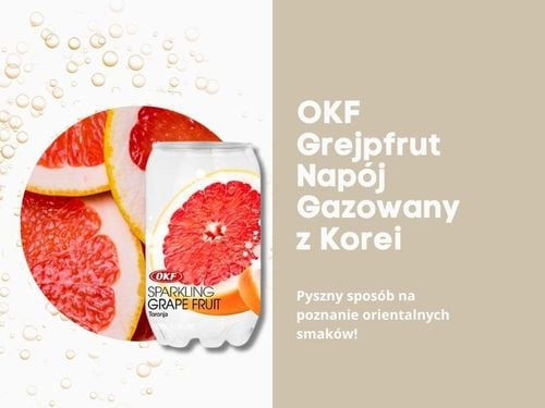 OKF Sparkling Grapefruit, koreański napój gazowany 350ml na Arena.pl