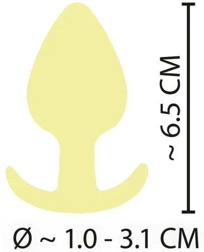 cuties korek intymny silikonowy żołty 6,5 cm - model stożkowy mini na Arena.pl
