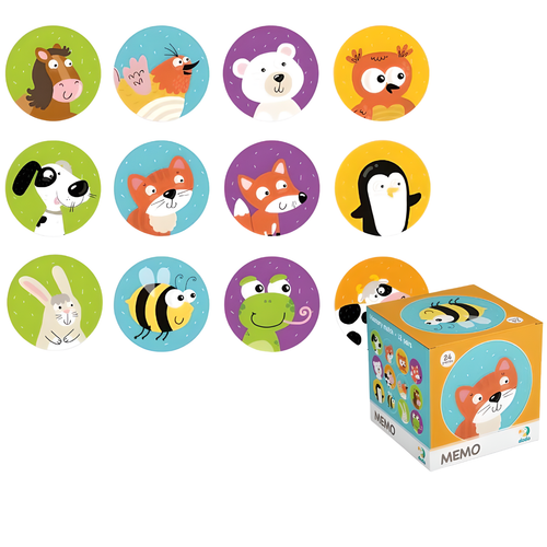 Gra Memo Mini ”Zwierzęta” Gra Pamięciowa Edukacyjna Zestaw Dla Maluchów na Arena.pl