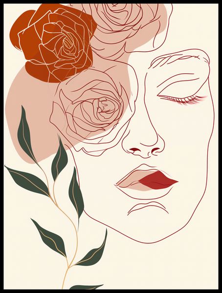 Plakat 60x80cm Beż i Twarz zdjęcie 2