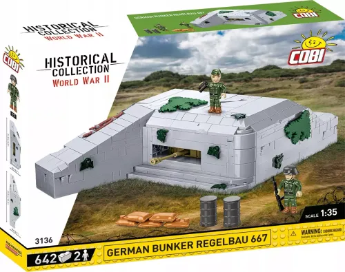 Klocki COBI 3136 German Bunker Regelbau 667 niemiecki schron bunkier na Arena.pl