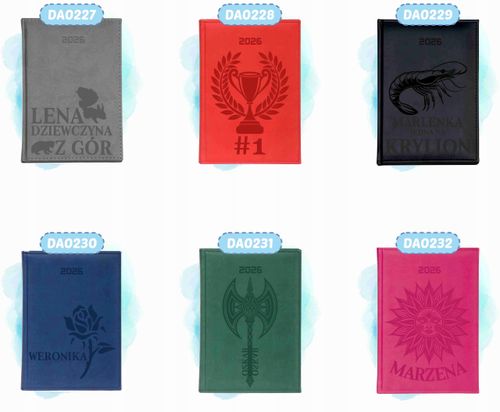 grawerowany planer A4 2026 książkowy dzienny ZNAK ZODIAKU twoje IMIĘ na Arena.pl