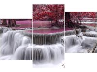 60 90CM OBRAZ 3 ELEM WODOSPAD DONG PEE SUA ŚCIENNY DRUK PŁÓTNO