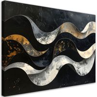 Obraz do salonu sypialni biura loftu, Abstrakcyjne fale 90x60