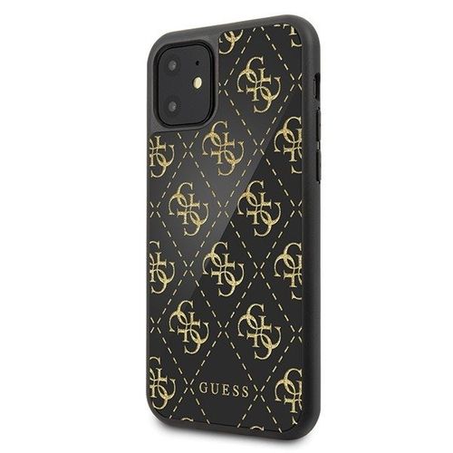 Etui Case GUESS HARD CASE 4G DOUBLE LAYER GLITTER IPHONE 11 CZARNY na Arena.pl