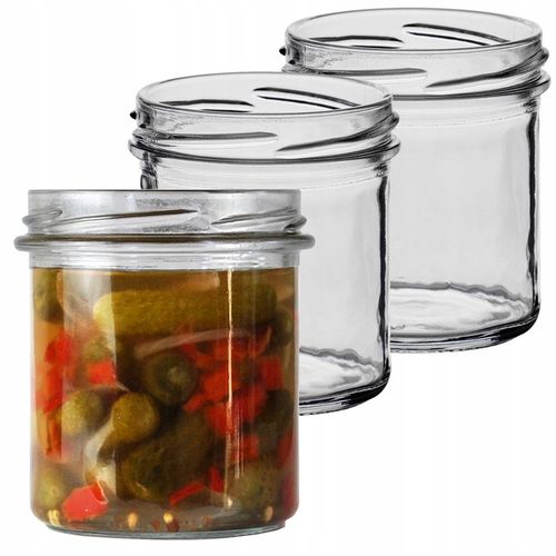 16x SŁOIK PROSTY 350ml MIÓD DŻEM MIĘSO PASZTET ŚWIECZKI PRZETWORY OWOCE na Arena.pl