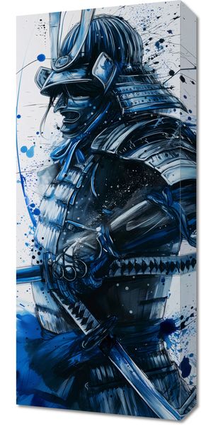 Obraz 30x70cm Samuraj w Błękicie zdjęcie 1