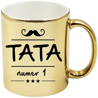 KUBEK ZŁOTY PREMIUM Z NADRUKIEM DLA TATY PREZENT DZIEŃ OJCA TATA