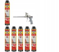 SOUDAL Pistoletowa pianka poliuretanowa 121105 - 6 szt + pistolet FG-STD15