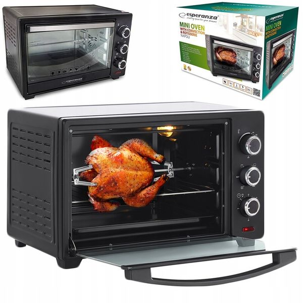 PIEKARNIK ELEKTRYCZNY Z KONWEKCJĄ ROŻNEM I RUSZTEM 25L TERMOOBIEG TERMOSTAT zdjęcie 6