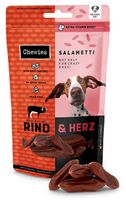 Smaczna kiełbaska dla psa przysmak Chewies Salametti wołowina z sercami 60g