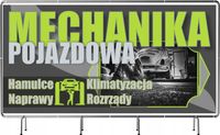 BANER REKLAMOWY 100x50cm gotowy projekt MECHANIKA POJAZDOWA naprawy hamulce