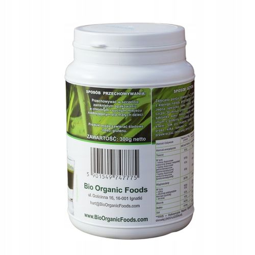 Młody jęczmień Bio Organic Foods proszek 300 g na Arena.pl