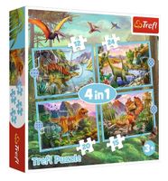 PUZZLE 4W1 WYJĄTKOWE DINOZAURY 34609