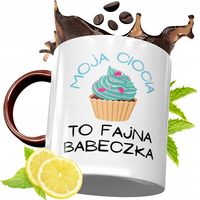Kubek Bordowy Dla Cioci Na Urodziny Prezent Z Nadrukiem Ze Zdjęciem