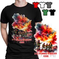 KOSZULKA T-SHIRT MĘSKI WZORY WYBÓR - STRAŻAK STRAŻ PASJA PREZENT - XL