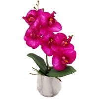 STORCZYK SZTUCZNY W DONICZCE FIOLETOWY ORCHIDEA KOMPOZYCJA DEKORACYJNA 30cm