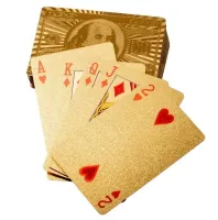 Złote Luksusowe Karty do Gry - Talia 54 sztuk