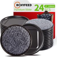 Zestaw 24 Podkładek Filcowych pod Meble 100mm Brązowe Ochrona Podłogi