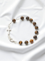 Bransoletka Różaniec Tygrysie Oko 8 Mm Polska Ręczna Produkcja