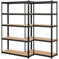 Regały metalowe 2 szt. z 5 półkami 180x90x40cm 875kg do garażu, piwnicy