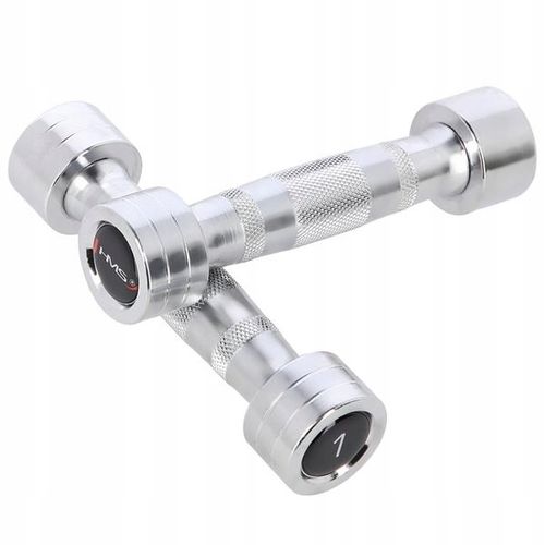 Hantle hantelki chromowane ciężarki do ćwiczeń zestaw 2 x 1 kg CHD01 HMS na Arena.pl