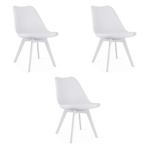 Krzesło MARK - białe / nogi białe x 3 na Arena.pl