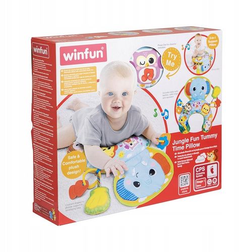 Poduszka dla dziecka interaktywna podróżna rogal grzechotka gryzak dźwięk na Arena.pl