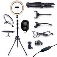 Lampa Pierścieniowa LED 26 cm RING + Statyw + Pilot BT/Makijaż,Selfie