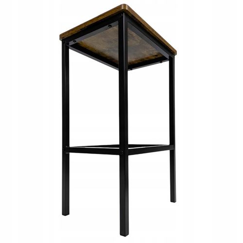 Hoker ciemny brąz taboret do kuchni barowy nowoczesny DO JADALNI LOFT na Arena.pl