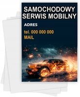 ulotki A6 reklamowe firmowe 100 szt różne wzory SERWIS SAMOCHODOWY