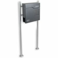 16773 Skrzynka na Listy pojedyńcza grafitowa z okienkami nowoczesna