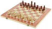 Szachy Klasyczne Drewniane Gra Planszowa 3w1 Warcaby Tryktrak 48x48 cm