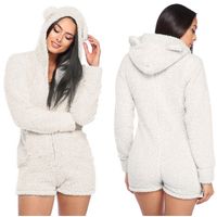 kostium piżama jednoczęściowa kombinezon cieplutki z kapturem uszy miły s